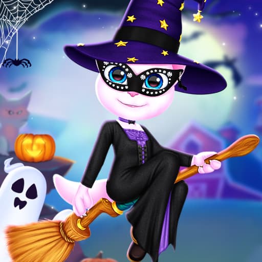 Cat Girl Halloween Preparation Image