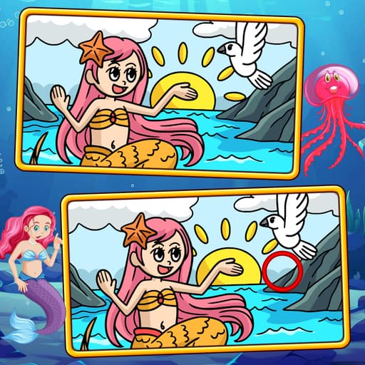 Mermaids Spot The Differences Image